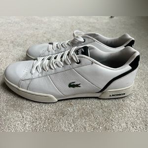 Lacoste Mens Powercourt White Shoes 11.5 excellent condition